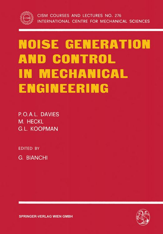 Produktbild: Noise Generation and Control in Mechanical Engineering