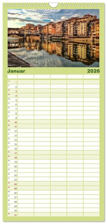 Produktbild: Familienplaner 2026 - Florenz - Sch&ouml;nheit in der Toskana mit 5 Spalten (Wandkalender, 21 x 45 cm) CALVENDO