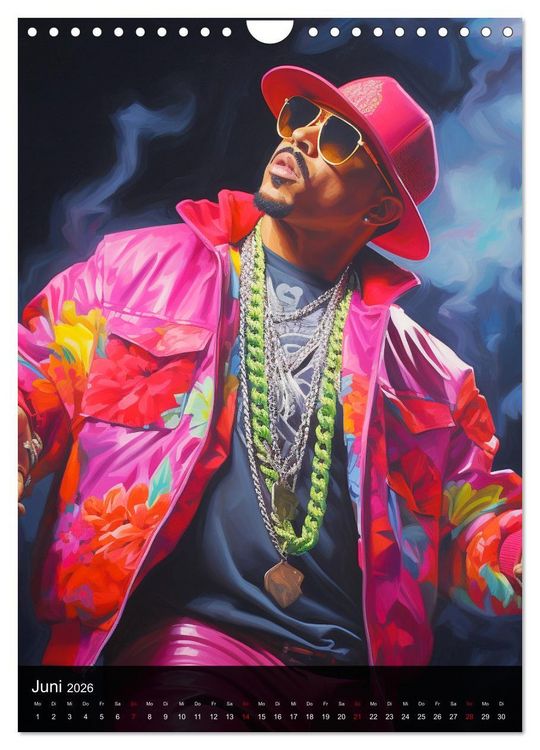 Produktbild: Rap Kings. Paintings im Streetwear-Charme (Wandkalender 2026 DIN A4 hoch), CALVENDO Monatskalender