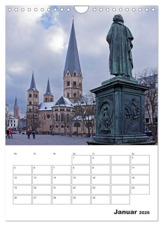 Produktbild: Beethovenstadt Bonn (Wandkalender 2026 DIN A4 hoch), CALVENDO Monatskalender
