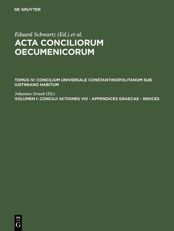 Produktbild: Concilii actiones VIII - Appendices Graecae - Indices