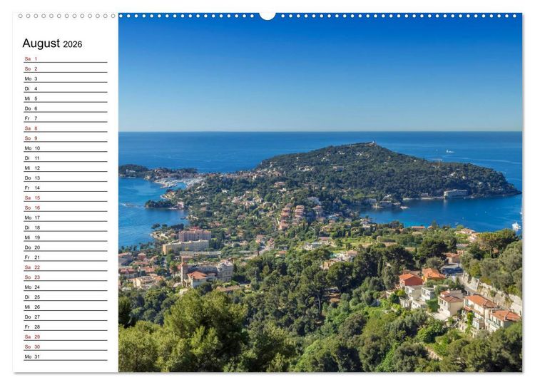 Produktbild: C&Ocirc;TE D&rsquo;AZUR Bezaubernde Orte (hochwertiger Premium Wandkalender 2026 DIN A2 quer), Kunstdruck in Hochglanz