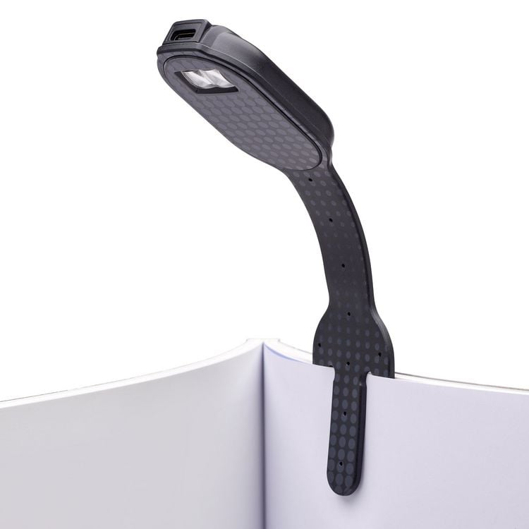Produktbild: Flexilight RC (Black Dots) - wiederaufladbares Leselicht - 2 in 1 Leselampe & Lesezeichen - LED Leselicht - Geschenk für Leser, Buchliebhaber - Deutsc