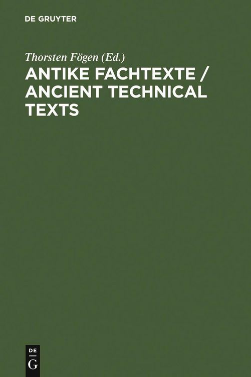 Produktbild: Antike Fachtexte / Ancient Technical Texts