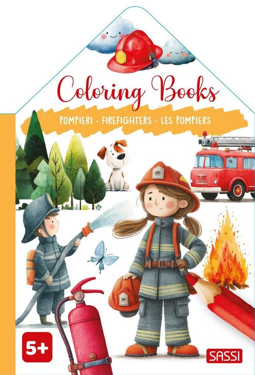 Produktbild: Pompieri-Firefighters-Les pompiers. Colouring books