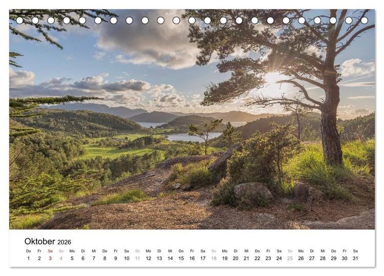 Produktbild: Norwegen - Magie aus Licht und Landschaft (Tischkalender 2026 DIN A5 quer), CALVENDO Monatskalender