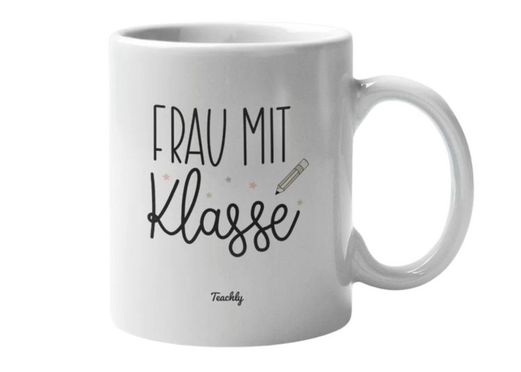 Produktbild: Teachly Tasse, Frau mit Klasse