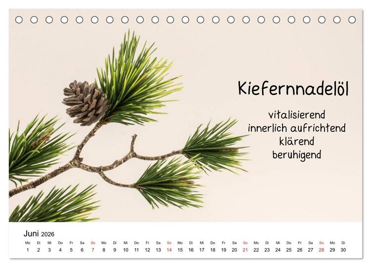 Produktbild: Aromatherapie - D&uuml;fte f&uuml;r die Seele (Tischkalender 2026 DIN A5 quer), CALVENDO Monatskalender