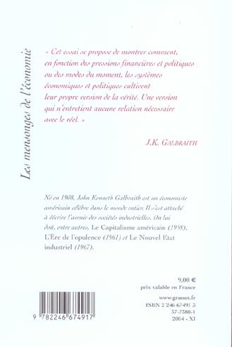 Produktbild: Les Mensonges de L Economie