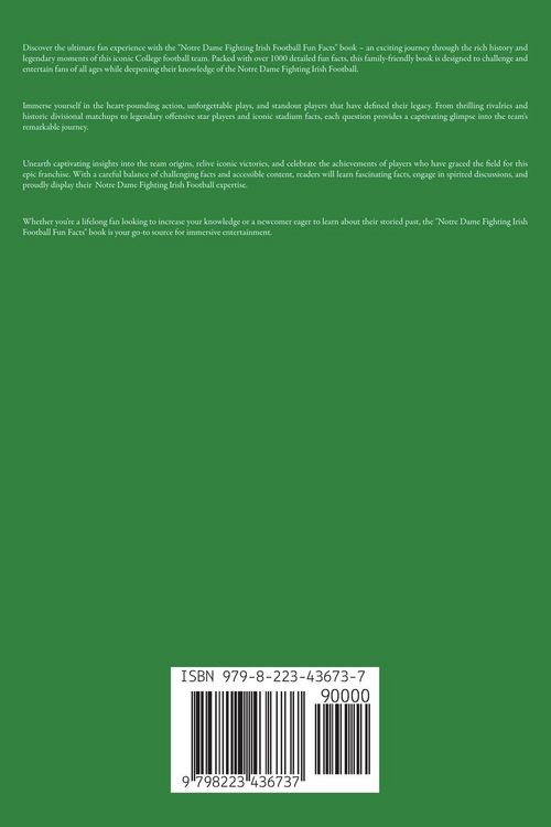 Produktbild: Notre Dame Fighting Irish Football Fun Facts