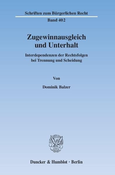 Produktbild: Zugewinnausgleich und Unterhalt.