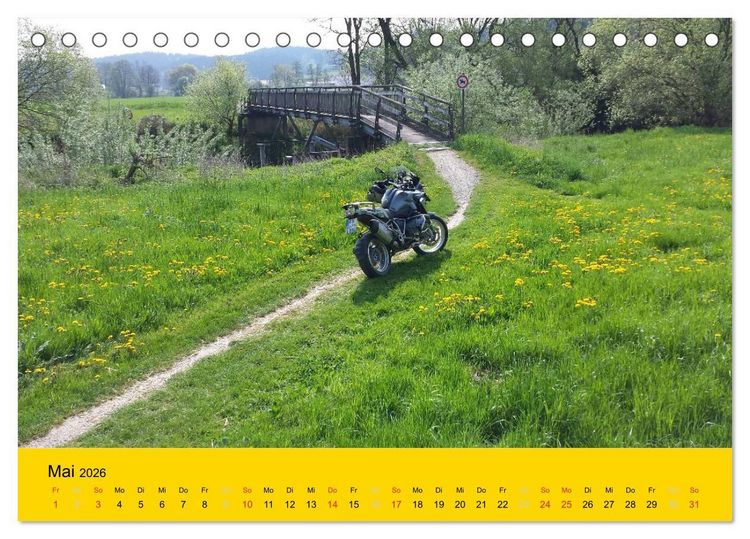 Produktbild: Freude an - Spa&szlig; mit der BMW GS (Tischkalender 2026 DIN A5 quer), CALVENDO Monatskalender