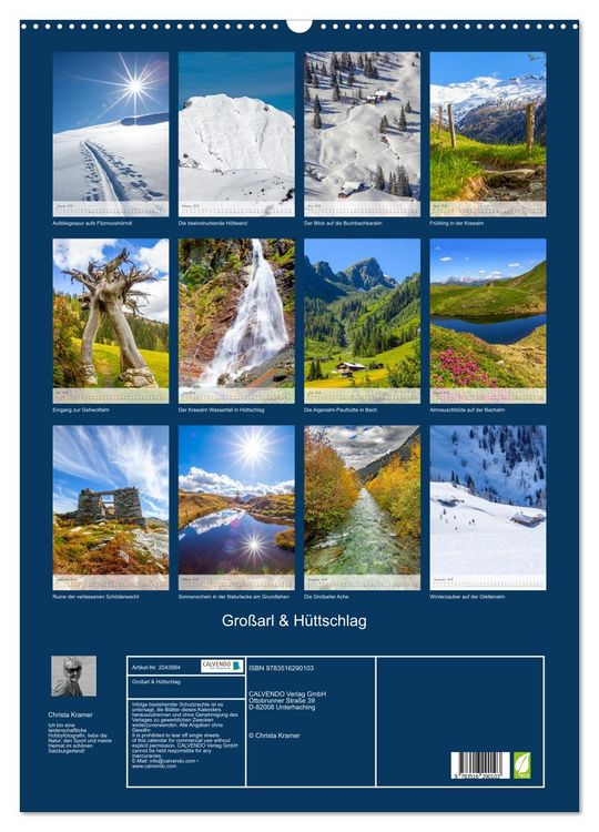 Produktbild: Gro&szlig;arl & H&uuml;ttschlag (Wandkalender 2026 DIN A2 hoch), CALVENDO Monatskalender