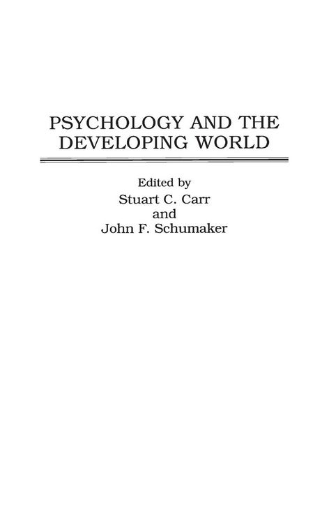 Produktbild: Psychology and the Developing World