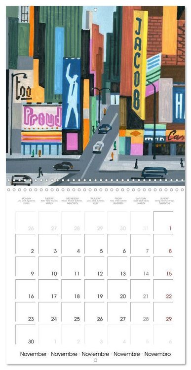 Produktbild: NEW YORK, d'hier &agrave; aujourd'hui (Calendrier mural carr&eacute; 2026 30x30 cm) Calendrier double avec une page pour vos prises de notes