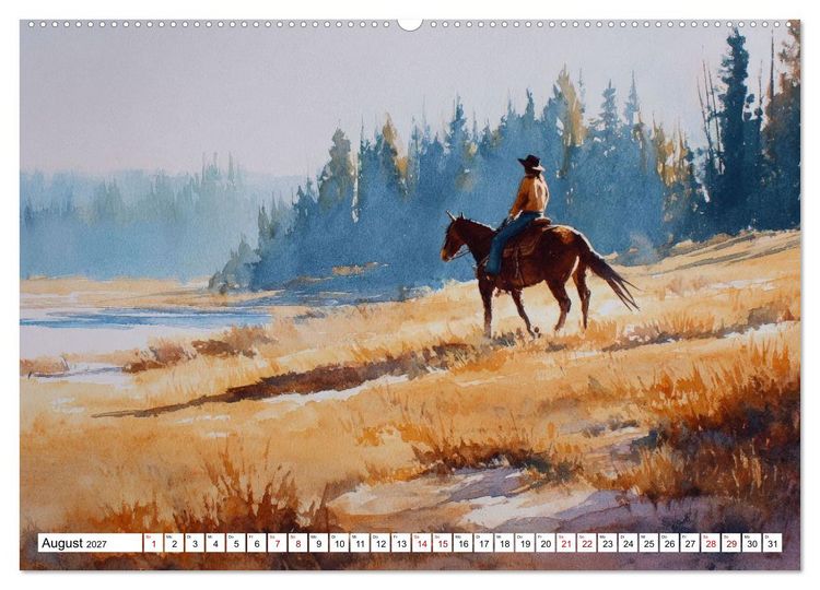 Produktbild: Western Horizonte (Wandkalender 2027 DIN A2 quer), CALVENDO Monatskalender