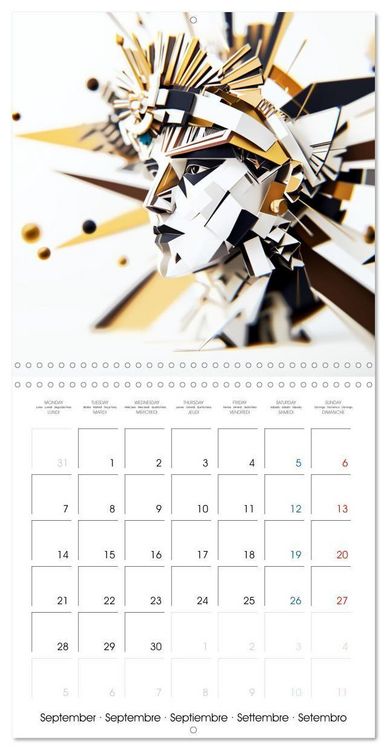 Produktbild: Les visages de l'origami (Calendrier mural carr&eacute; 2026 30x30 cm) Calendrier double avec une page pour vos prises de notes