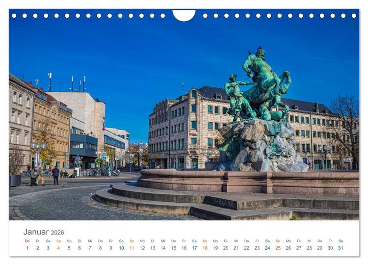 Produktbild: F&uuml;rth - die Denkmalstadt (Wandkalender 2026 DIN A4 quer), CALVENDO Monatskalender