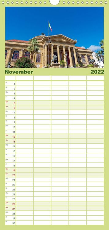 Produktbild: Familienplaner Sch&ouml;nes Italien (Wandkalender 2022 , 21 cm x 45 cm, hoch)