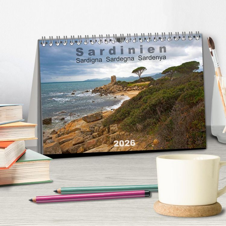 Produktbild: Sardinien Sardigna Sardegna Sardenya 2026 (Tischkalender 2026 DIN A5 quer), CALVENDO Monatskalender