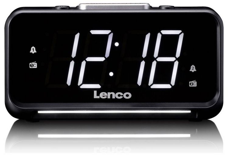Produktbild: Lenco Tischradio FM, AM UKW, USB Weckfunktion Schwarz