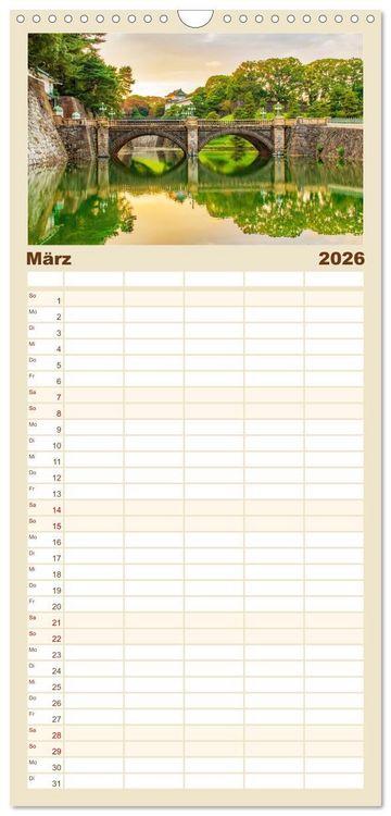 Produktbild: Familienplaner 2026 - Tokio - Tradition und Moderne mit 5 Spalten (Wandkalender, 21 x 45 cm) CALVENDO