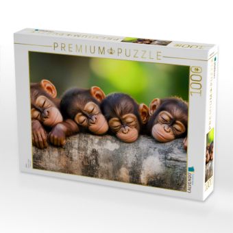 Produktbild: CALVENDO Puzzle Affen | 1000 Teile Lege-Gr&ouml;&szlig;e 64x48cm Foto-Puzzle f&uuml;r gl&uuml;ckliche Stunden