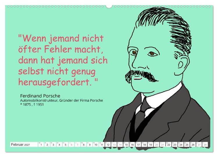 Produktbild: Zitate f&uuml;r Motivation und Perspektivenwechsel (hochwertiger Premium Wandkalender 2027 DIN A2 quer), Kunstdruck in Hochglanz