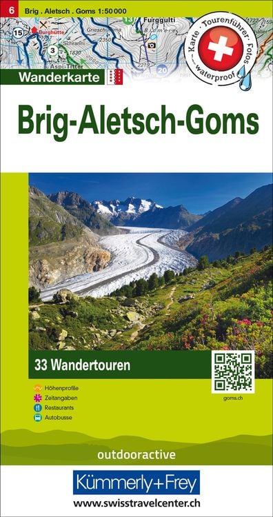 Bild vom Artikel Kümmerly+Frey Wandertourenkarte 6 Brig, Aletsch, Goms 1:50.000 vom Autor Hallwag Kümmerly+Frey AG