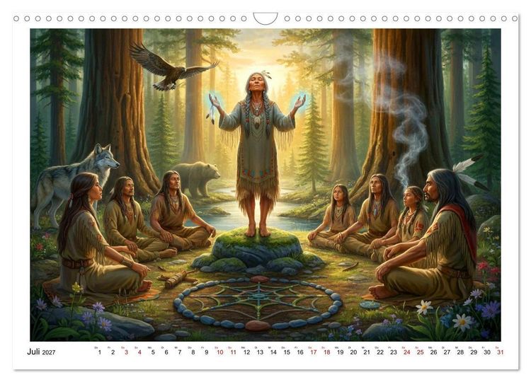 Produktbild: In Verbindung mit dem Land und den Ahnen (Wandkalender 2027 DIN A3 quer), CALVENDO Monatskalender