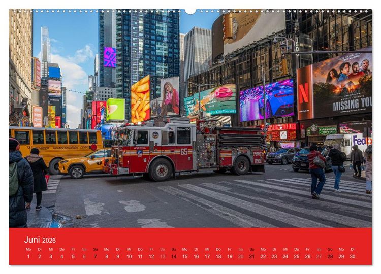 Produktbild: Feuerwehr New York - Heart of the City (hochwertiger Premium Wandkalender 2026 DIN A2 quer), Kunstdruck in Hochglanz
