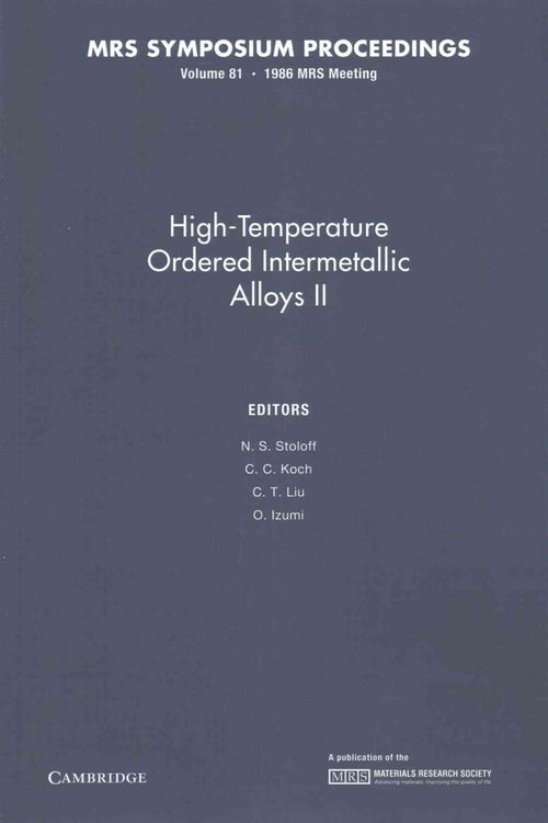 Produktbild: High-Temperature Ordered Intermetallic Alloys II