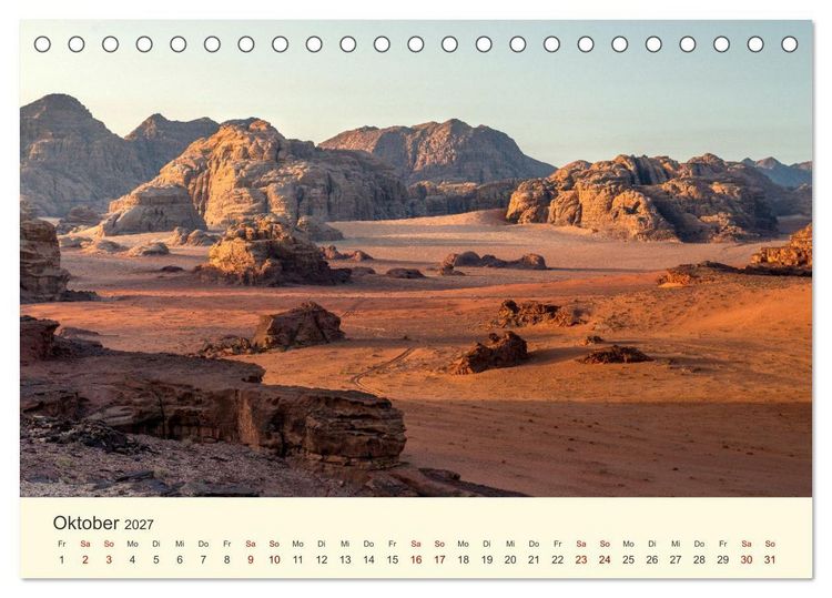 Produktbild: Jordanien Sand, Stein und Salz (Tischkalender 2027 DIN A5 quer), CALVENDO Monatskalender