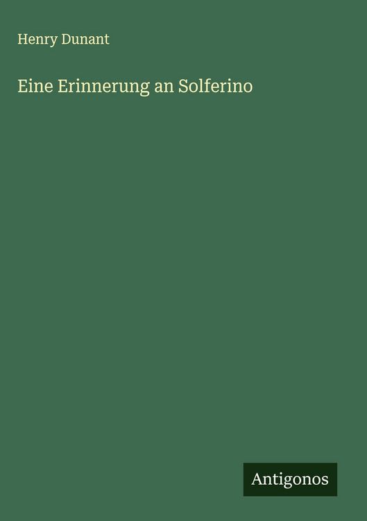 Produktbild: Eine Erinnerung an Solferino