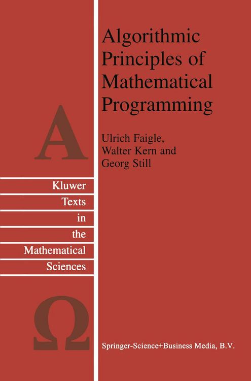 Produktbild: Algorithmic Principles of Mathematical Programming