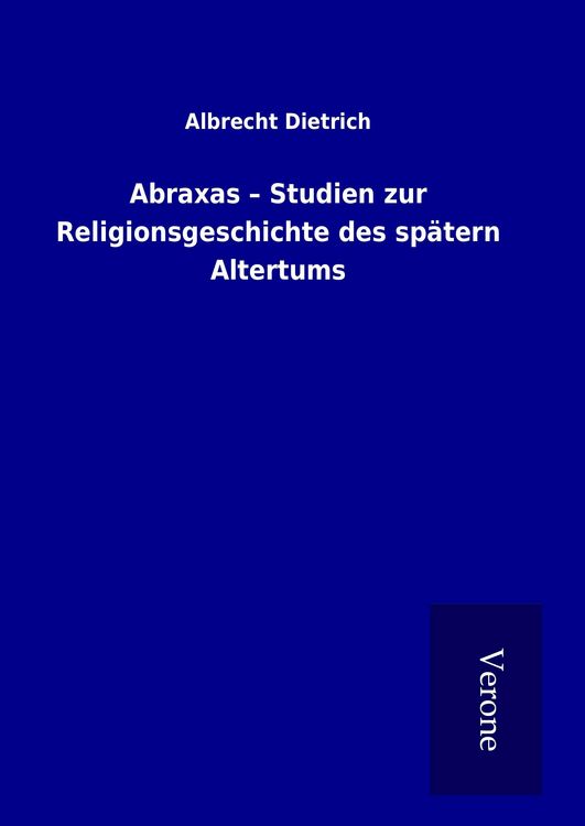 Produktbild: Abraxas - Studien zur Religionsgeschichte des sp&auml;tern Altertums