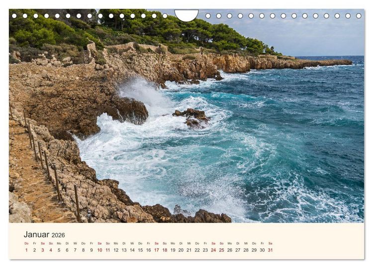 Produktbild: Wundersch&ouml;ne C&ocirc;te d'Azur (Wandkalender 2026 DIN A4 quer), CALVENDO Monatskalender
