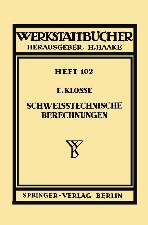 Produktbild: Schwei&szlig;technische Berechnungen