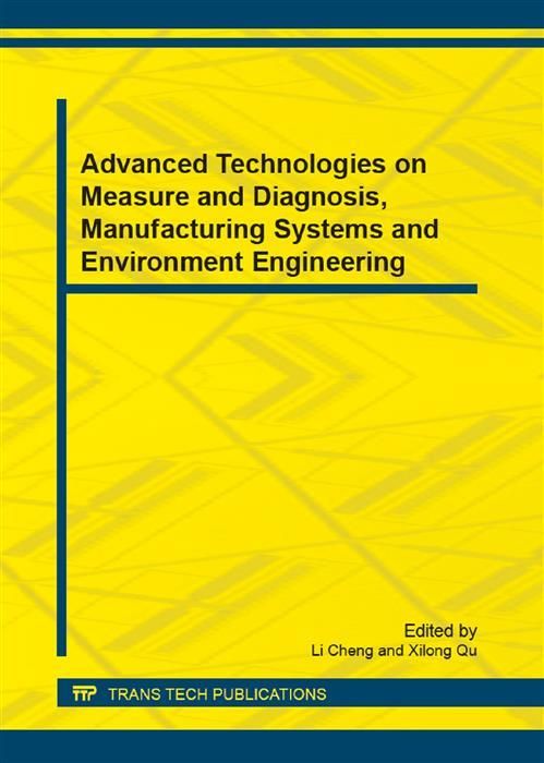 Produktbild: Advanced Technologies on Measure and Diagnosis, Manufacturing Systems and Environment Engineering