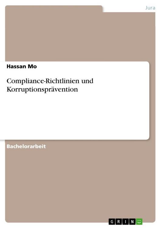Produktbild: Compliance-Richtlinien und Korruptionspr&auml;vention