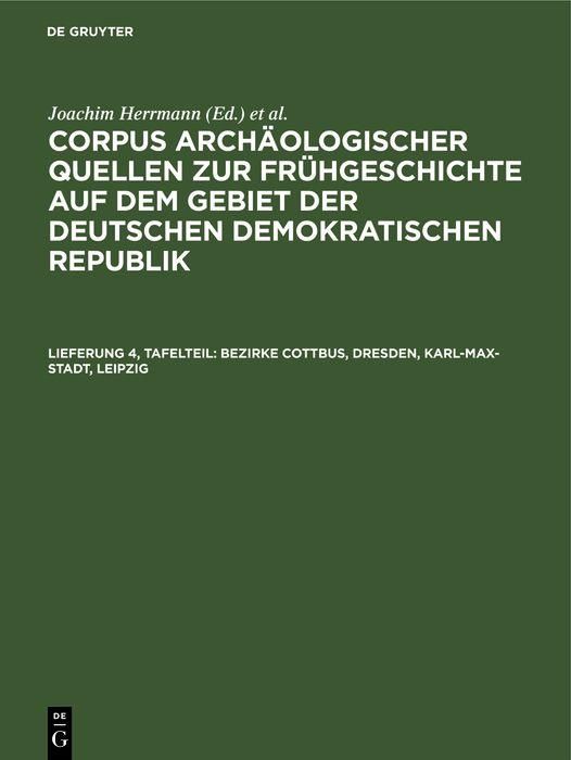 Produktbild: Bezirke Cottbus, Dresden, Karl-Max-Stadt, Leipzig
