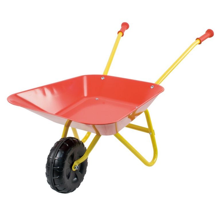 Produktbild: Idena Schubkarre Metall tragkraft 30Kg rot/gelb 78x40x38cm bis 30kg belastbar