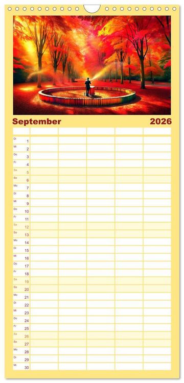 Produktbild: Familienplaner 2026 - Drummer - Color Splash Rhythms: Trommelschl&auml;ge und Farbexplosionen mit 5 Spalten (Wandkalender, 21 x 45 cm) CALVENDO