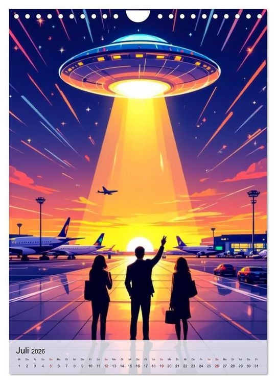 Produktbild: Wir sind nicht allein - UFO-Mythen (Wandkalender 2026 DIN A4 hoch), CALVENDO Monatskalender