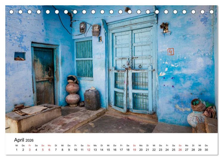Produktbild: Indien: Menschen &bull; Farben &bull; Religionen (Tischkalender 2026 DIN A5 quer), CALVENDO Monatskalender