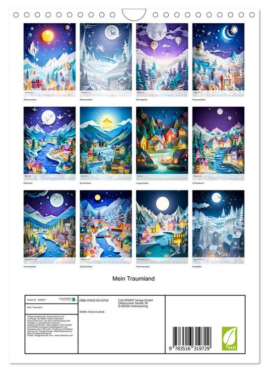 Produktbild: Mein Traumland (Wandkalender 2026 DIN A4 hoch), CALVENDO Monatskalender