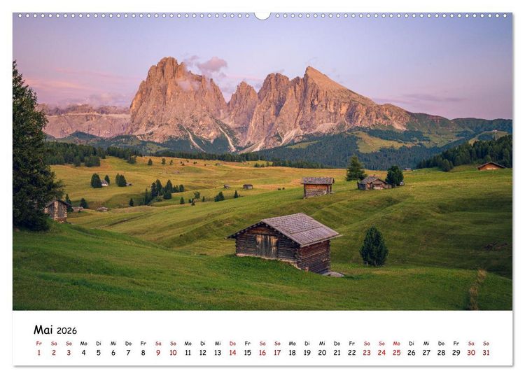 Produktbild: Sch&ouml;nste Berge der Alpen (hochwertiger Premium Wandkalender 2026 DIN A2 quer), Kunstdruck in Hochglanz