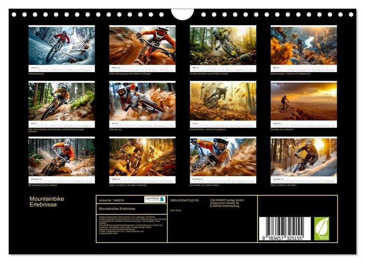Produktbild: Mountainbike Erlebnisse (Wandkalender 2026 DIN A4 quer), CALVENDO Monatskalender
