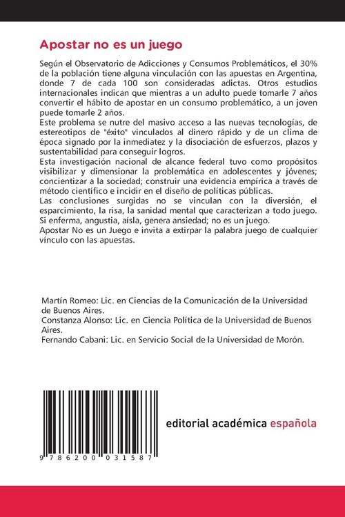 Produktbild: Apostar no es un juego