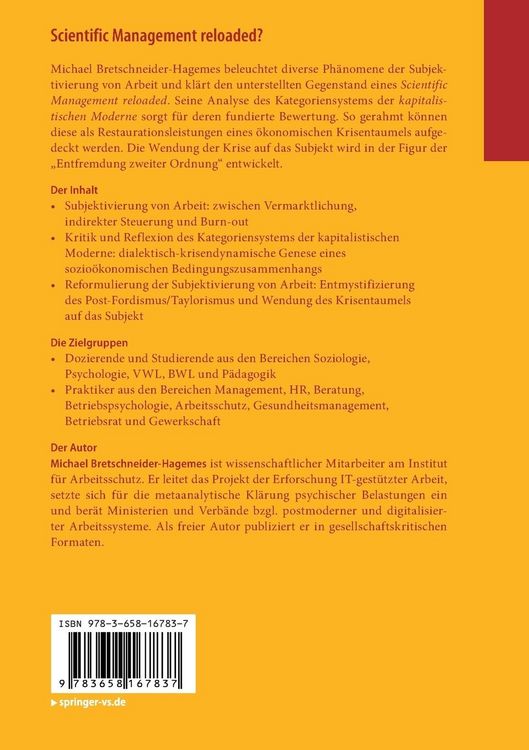 Produktbild: Scientific Management reloaded?